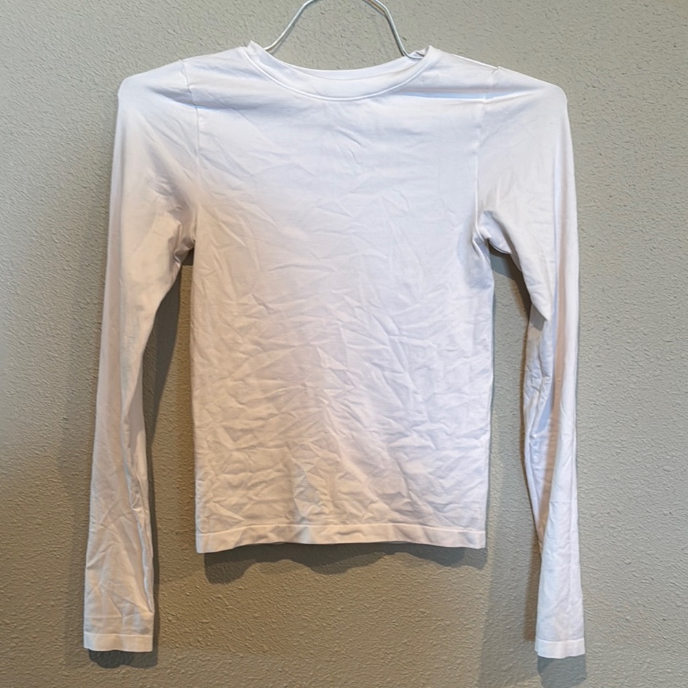 Wild Fable Soft White Crew Neck Top